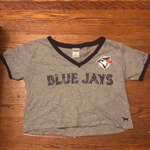 *PINK* BLUE JAYS crop top - NWOT